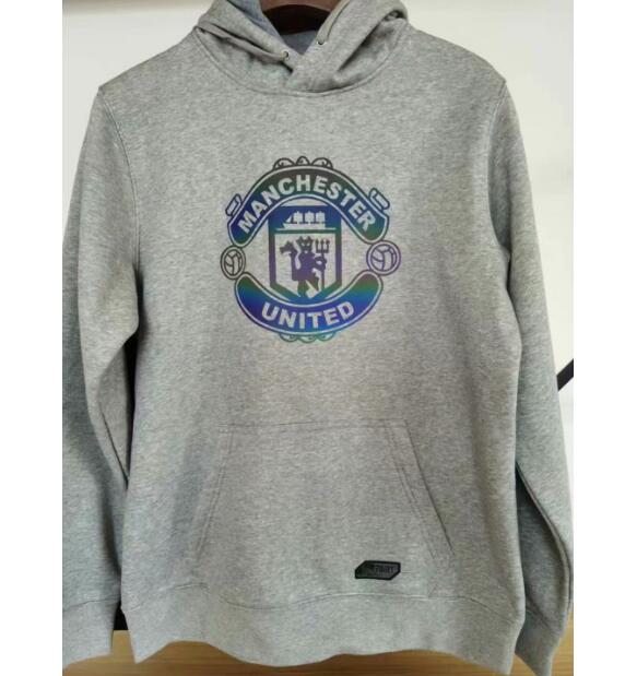 Manchester United Grey Hoody Sweater Top 2020/21